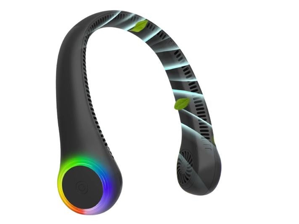 Wowgo Ventilador Cuello Mini , Varios Colores, Bnf0688 Usb De Manos Libres 3 Velocidades, Negro (nuevo No Precintado)