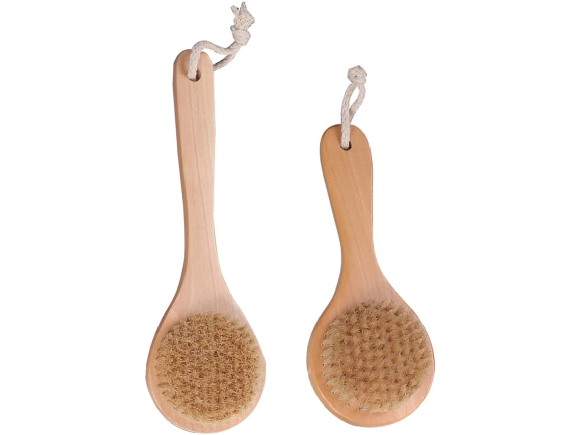 Conjunto De 2 Escovas Banho Vicasky Para As Costas, Com Cabo Longo E Cerdas Macias Para Limpeza Corporal, Acessório De
