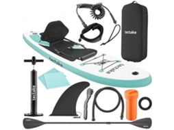 Tectake Prancha De Stand-up Paddle 2 Em 1, 288 Cm, Insuflável, Conjunto Completo, Branco/turquesa