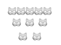 Máscara De Baile De Máscaras Cosplay, Design Em Branco, Faça Você Mesmo, Polpa Pintável, 18,00 X 17,00 X 6,00 Cm, Acessórios Para Festa De Dramatizaçã