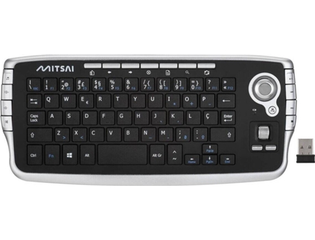 Teclado MITSAI Trackbal Q400 (Wireless - Idioma Português - Teclado Numérico) — Wireless | Layout Português |