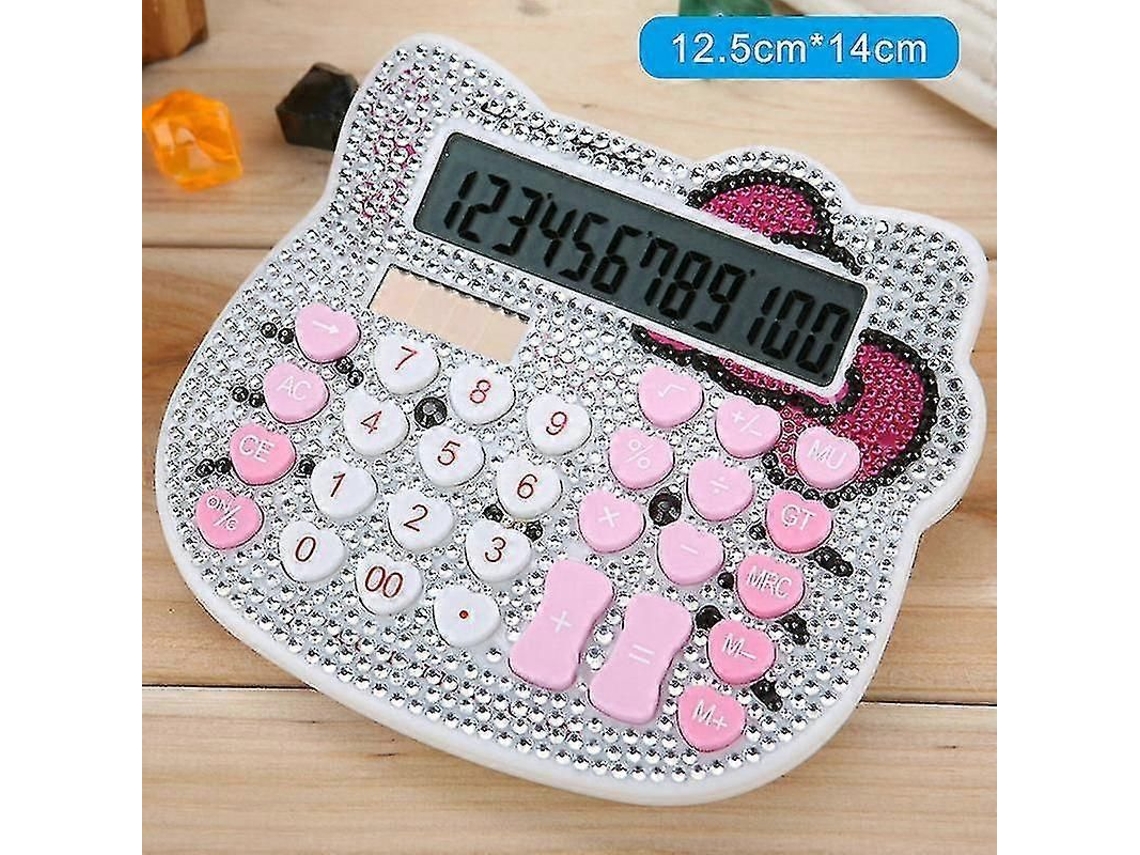 2026 calculadora de Escritório Gatito Cristal Diamante Cute para Oficina Escuela Hogar Uso Nuevo