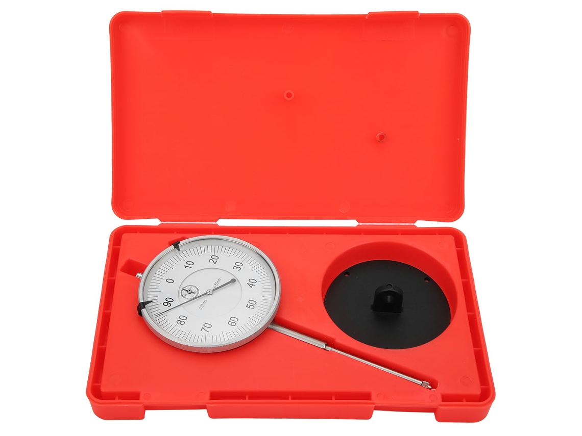 Indicador de movimento com mostrador de latão, 7 rolamentos, sonda de aço rápido, ferramenta de medição de 0 a 50 mm.