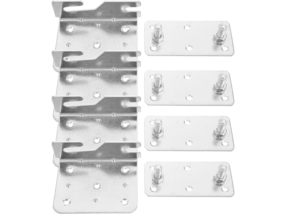 Dobradiças De Aço Carbono 2, 0mm Para Camas, Reforço Robusto Para Cabeceiras E Peseiras, Pacote Com 4 Pares Para