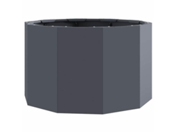 Conjunto 1 Vaso De Jardim Vidaxl Antracite Aço (60 X 60 X 35 Cm)