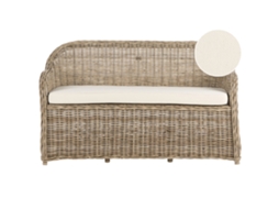 Banco De Jardim Com Almofada Beliani Susua De Rattan Natural 150x69x87