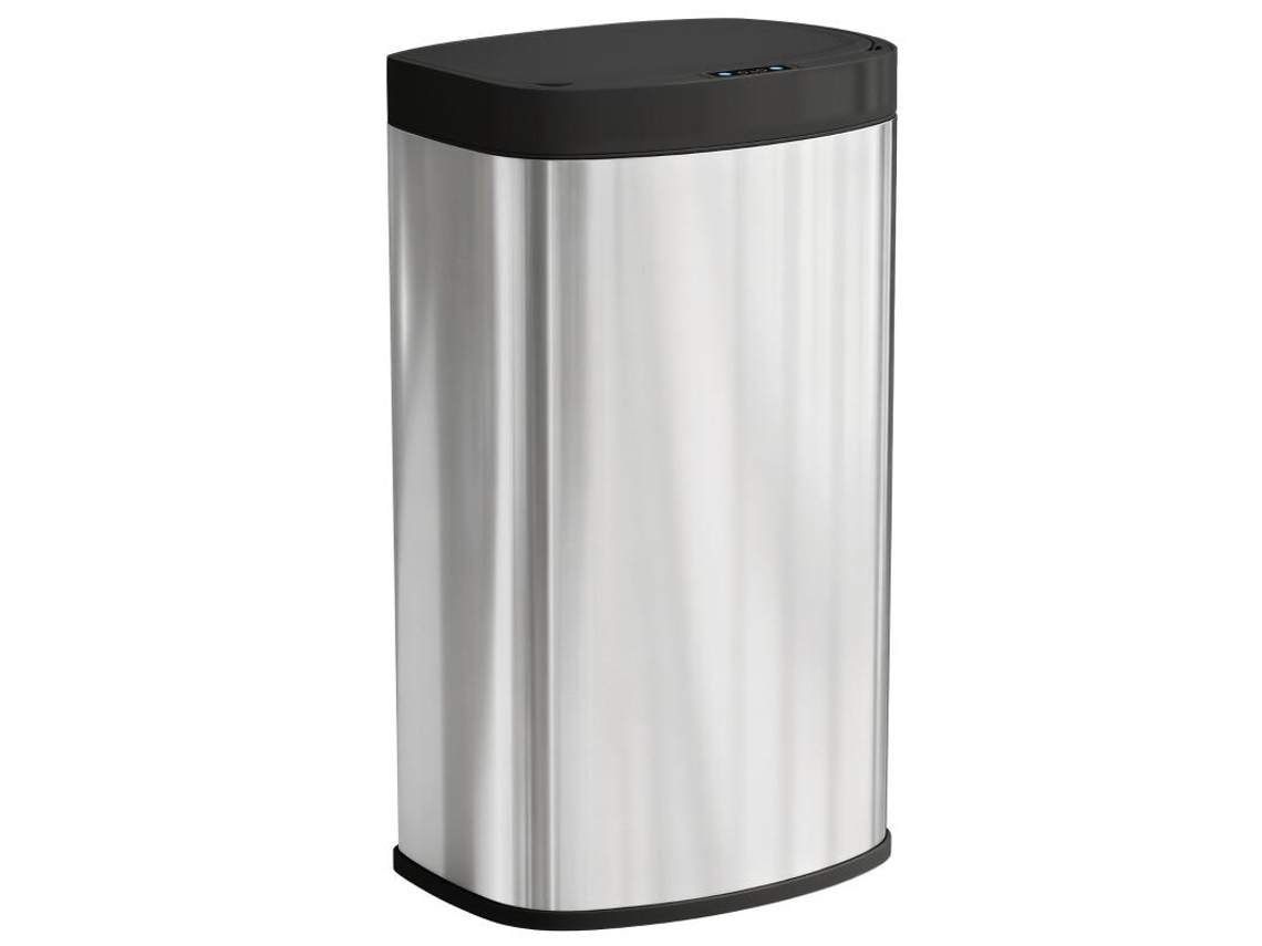 Cesto De Lixo Inox 55l Com Sensor Automático, Tampa Soft Close, Design Prático E Elegante, Prata Bga Store