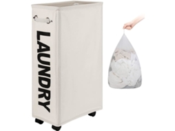 2 Cestos de Roupa Dobráveis em Tela BRILVIBERA