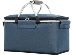 Cesta De Piquenique Térmica Dobrável De 30 Litros, Ideal Para Compras E Viagens. Estrutura Robusta Em Alumínio, Forro Impermeável E Design Dobrável.