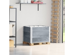 Vidaxl Colares P/ Paletes 3 Pcs 80x60 Cm Madeira De Pinho Maciça Cinza