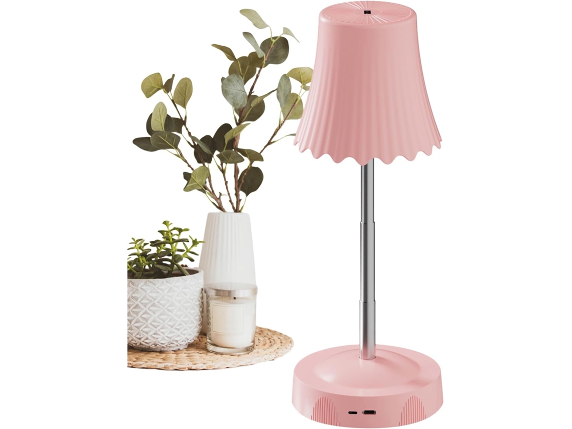 Luminária de mesa recarregável Semi Fio com iluminação RGB inteligente e brilho ajustável.