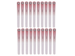 20pcs Lixas De Unhas Duas Lados 180/240 Grit Laváveis Reutilizáveis Ferramentas De Manicure Rosa