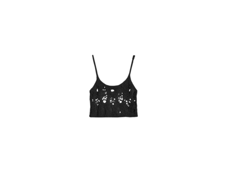 Top De Mulher Apaperkid Traforato Poliéster Preto (40)