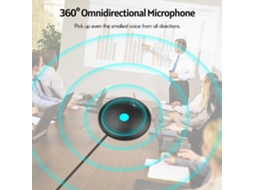 Micrófono De Condensador Usb Para Escritório 360° Omnidirecional Com Cabo De 2m Para Conferências, Ensino Online, Jogos E Gravação De Vídeos
