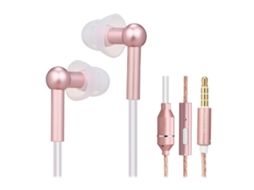 Fones de Ouvido intra auriculares com fio 3,5mm, microfone, cancelamento de ruído MDUG