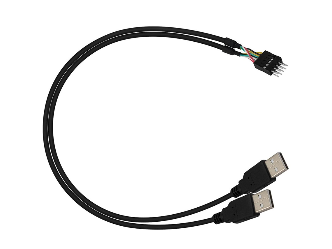 1 Peça Du Pont 9 Pinos Macho Para Usb A 2.0 Cabo De Extensão Macho 50cm Conector 2.54mm
