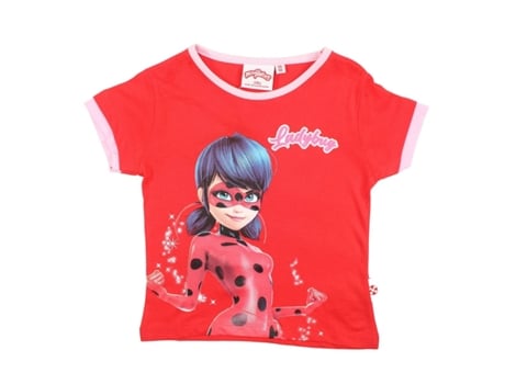 T-Shirt de Criança MIRACULOUS AS AVENTURAS DE LADYBUG Algodão Rosa (XS)