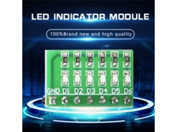 Módulo indicador LED azul de 6 bits DC 3,3 V 5 V 12 V para microcontrolador AVR FPGA