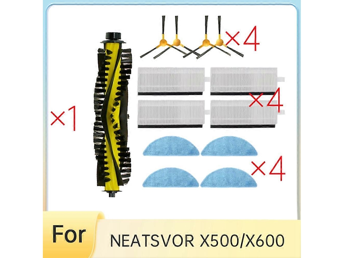 Kit Com 13 Peças Para Aspirador Robô Neatsvor X500/x600 Com Esvaziamento Automático.