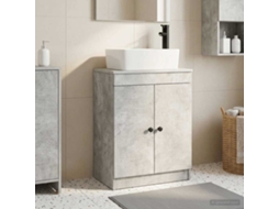 Vidaxl Gabinete De Banheiro Com Pia Cinzento Cimento 54 X 35 X 83 Cm