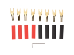 Conector Spade Y Dourado LAXISCREED 45° Plugue com Trava de Parafuso