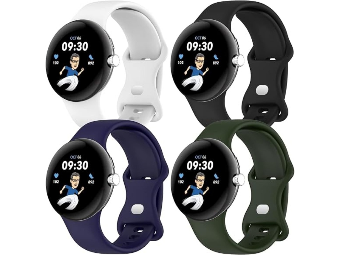 Bracelete Em Silicone Para Google Pixel Watch 5 41mm (4pc)