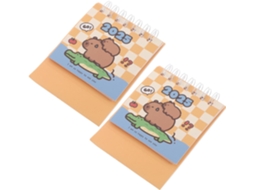 Kit Com 2 Mini Calendários De Mesa, Planejador Anual Pequeno,