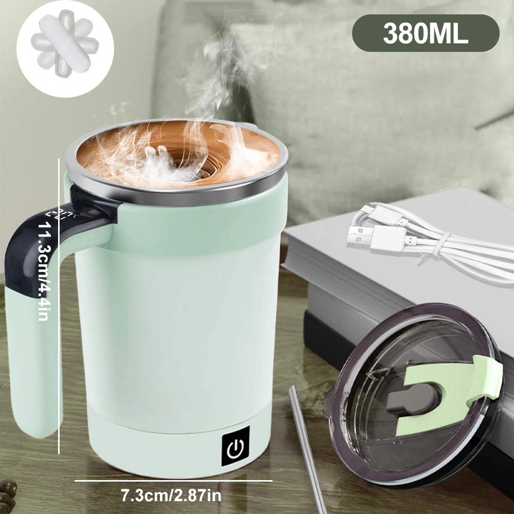 (verde) Caneca Inteligente Termostática Automática De 380ml Com Medição De Temperatura E Função Magnética