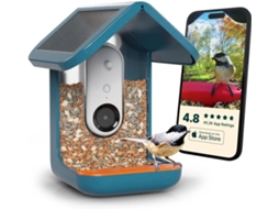 Dispensador de Comida Inteligente para Pássaros BIRD BUDDY com Câmera e Painel Solar (Azul)