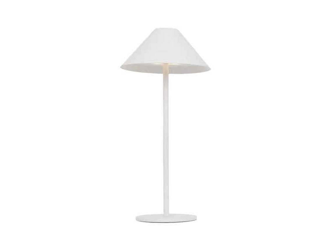 Candeeiro De Mesa Led Portátil Para Exterior Em Metal Com Bateria Usb Recarregável Kivuli Branco
