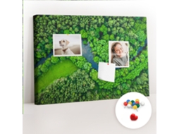 Quadro De Cortiça Com Impressão Rio Na Floresta Para O Quarto Das Crianças Espelharte (60x40 Cm)