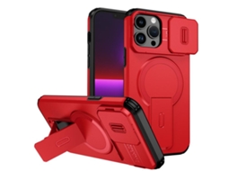 Capa Com Suporte Magsafe Para Iphone 13 Pro Max - Abertura Deslizante Com Proteção De Câmara