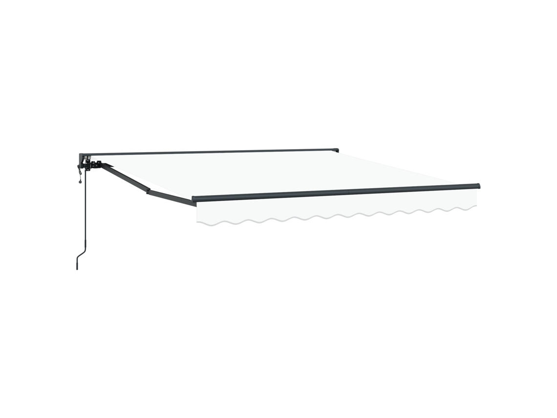 Conjunto 1 Toldo Retrátil Vidaxl Branco Alumínio (300 X 250 Cm)