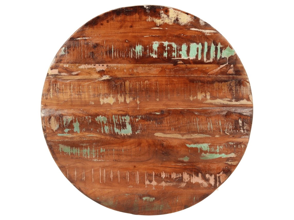 Vidaxl Tampo De Mesa Redondo Ø70x1,5cm Madeira Recuperada Maciça