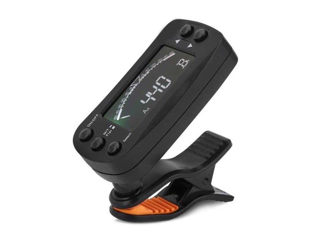 Metrônomo e afinador multifuncional portátil digital com visor LCD para guitarras baixos violinos ukuleles led RGB USB S/MARCA