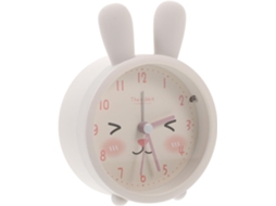 Despertador Silencioso Em Silicone Branco Com Formato De Gato E Luz Noturna Design Decorativo Para Quarto Escritório