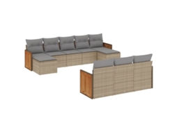 Garden Sofa Set, Garden Sofa Sets Vidaxl Bege Rattan / Vime (n/a)