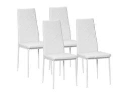 Cadeiras Jantar Brancas , Pu, Pernas Aço. Ge (4 Un)