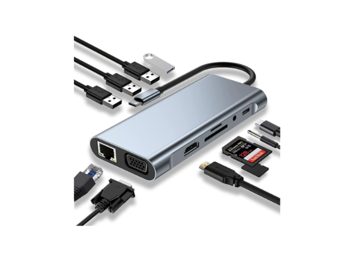Adaptador Hub Usb C YIZHOOD Inf083 Preto