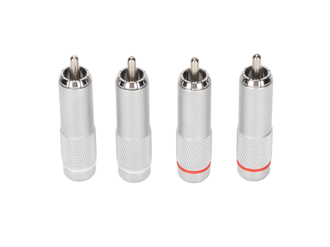 Conector Rca LAXISCREED 4pcs Prata Diy Hifi