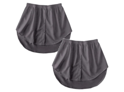 2026 2 Pacotes de Extensores de Camisa para Mulher, Saia Mini, Saia de Blusa, Saias Internas Ajustáveis com Cintura Elástica