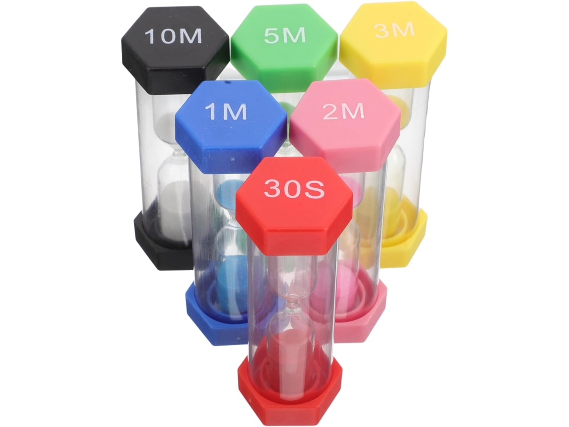 Conjunto de 6 Ampulhetas de Plástico CHABERLU