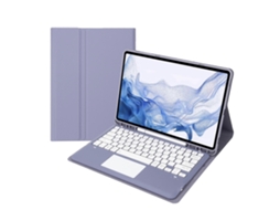 T800b-a T800b-a Touch Pad Com Teclado Bluetooth Destacável E Capa De Couro Para Tablet Samsung Galaxy Tab S8+/s7+/s7 Fe