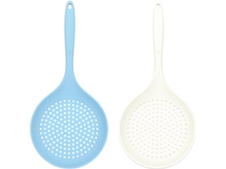 Conjunto De 2 Colheres Perfuradas, Escumadeira De Silicone 36cm 14, 2 Polegadas, Concha Escorredora Resistente A Altas