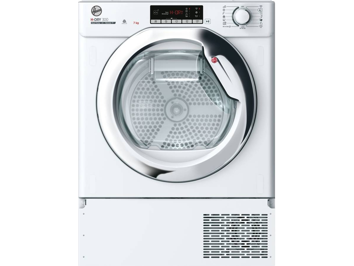 Máquina de Secar Roupa Encastre HOOVER BHTD H7A1TCE-S (7 kg - Bomba de Calor - Branco)