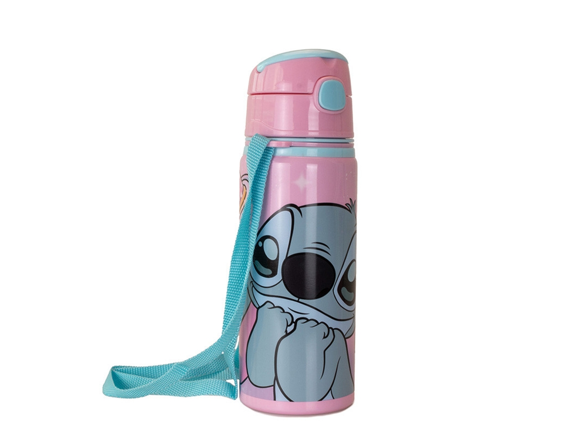 Botella Aluminio Con Asa 600ml STITCH