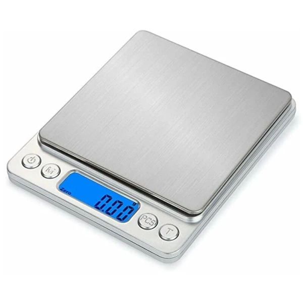 Balança de Cozinha Digital AQUAFORGE recarregável via USB, 3 Kg/0,1 G, aço inoxidável