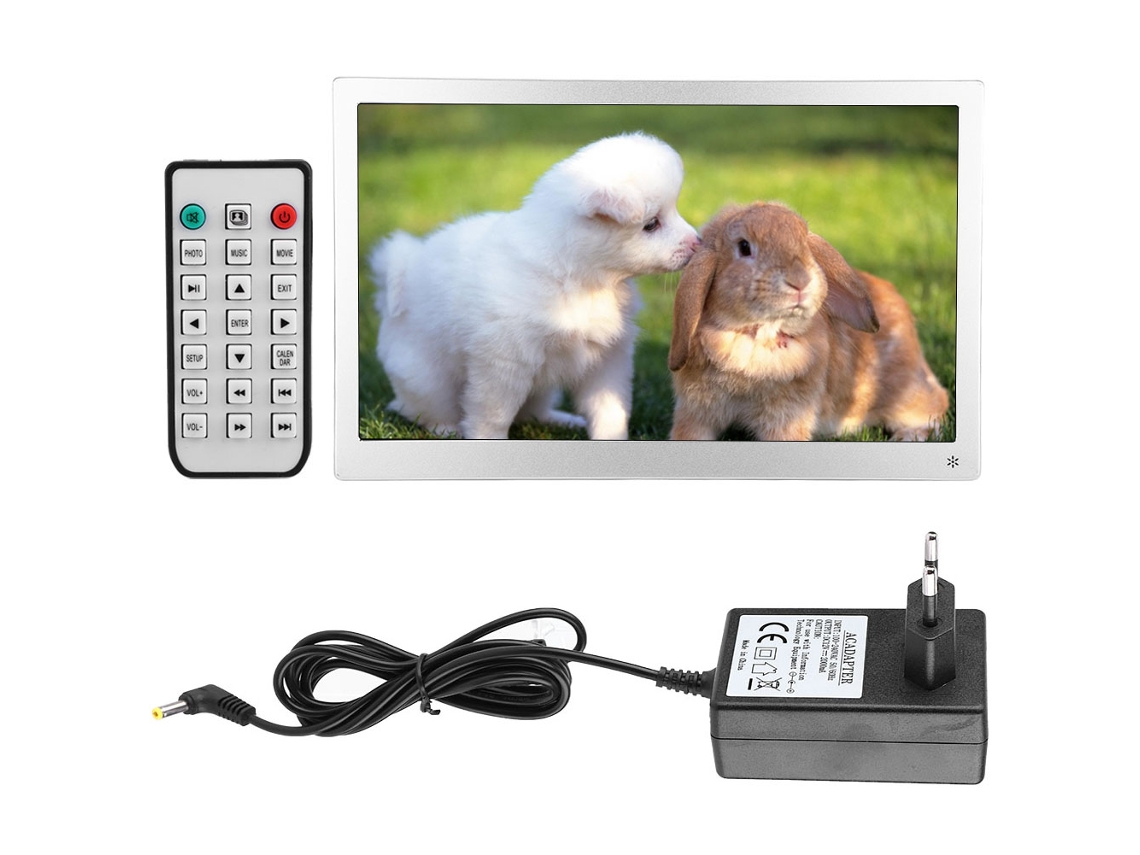 Laxiscreed Quadro Digital De 15,6" Ips Com Relógio E Reprodução De Filmes
