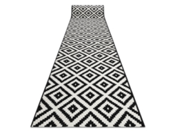 Passadeira Bcf Morad Ruta Diamantes Preto/Creme 60 cm