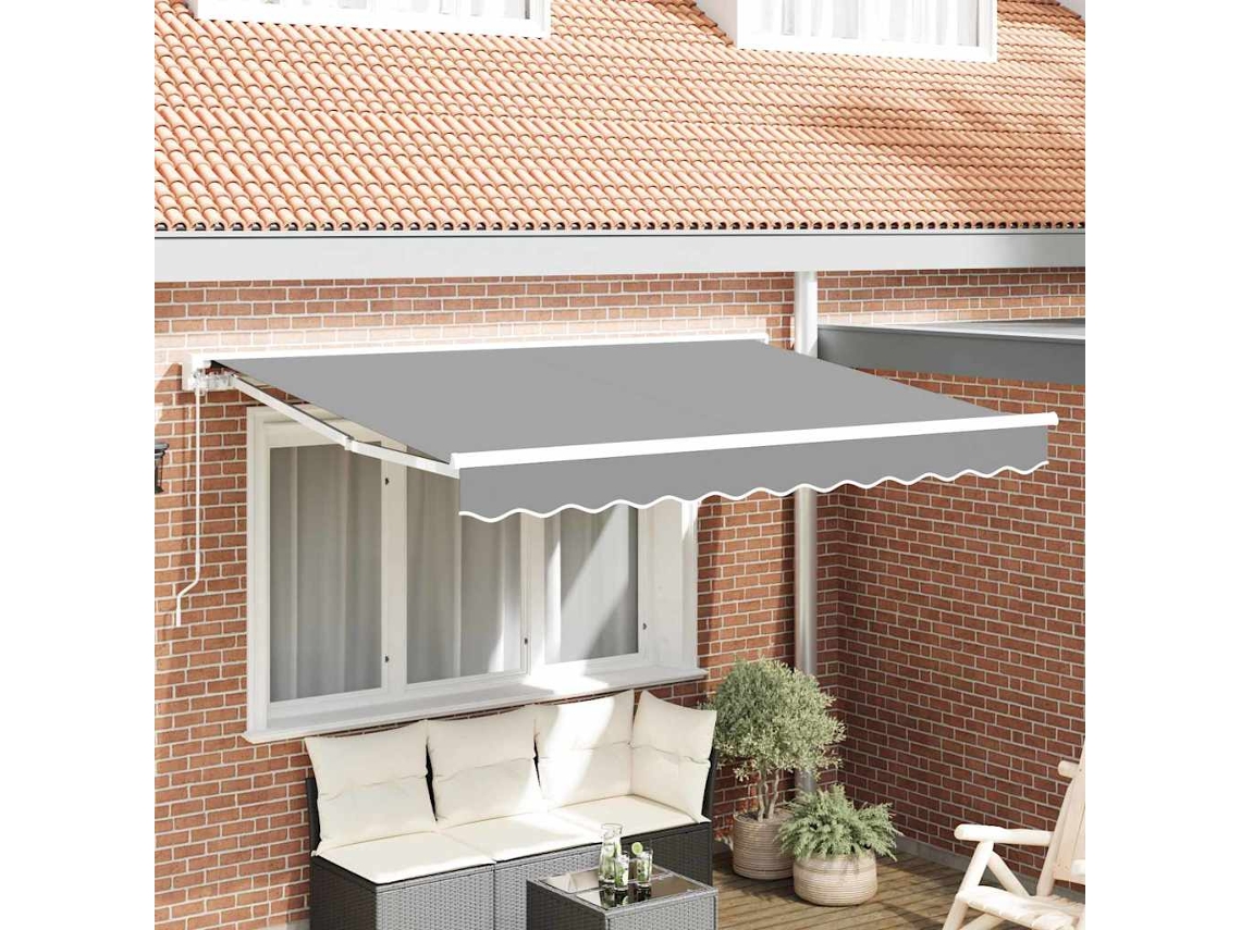 Vidaxl Estrutura De Toldo Manual Ajustável Branco 2,5 X 2 M Aço